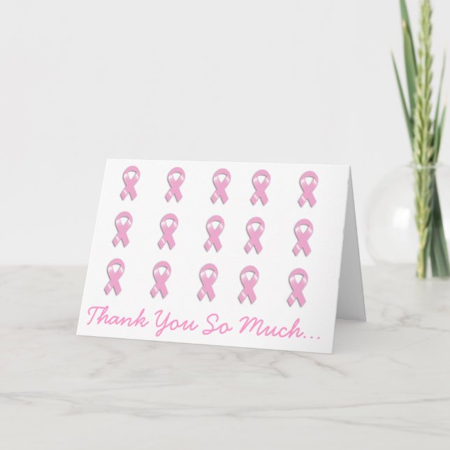 KRW Pink Ribbon - Thank You So Much Card (Front)
