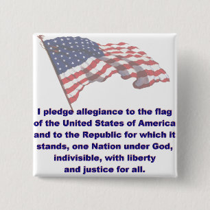 KRW Pledge of Allegiance 15 Cm Square Badge