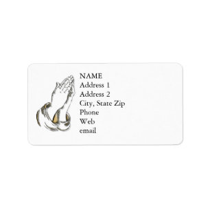 KRW Praying Hands Custom Address Labels