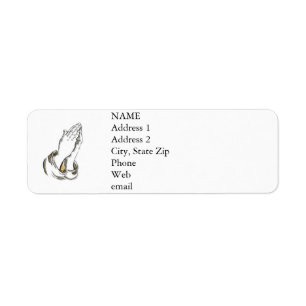 KRW Praying Hands Custom Return Address Labels