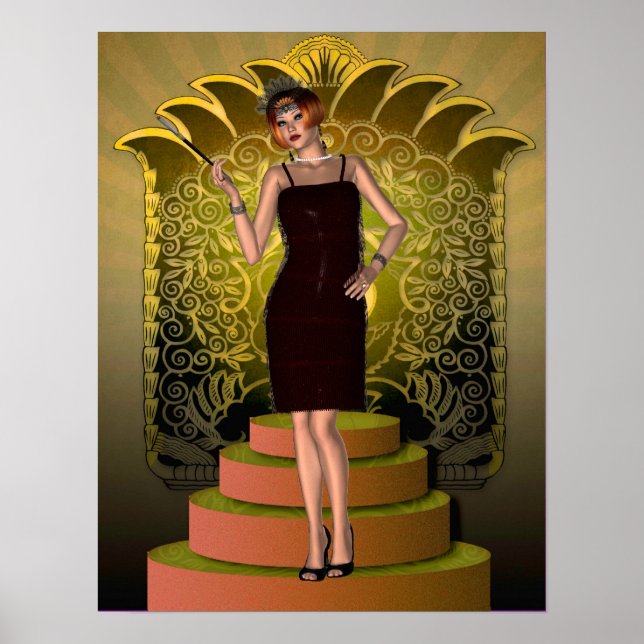 KRW Putting on the Ritz Deco Flapper II Poster (Front)