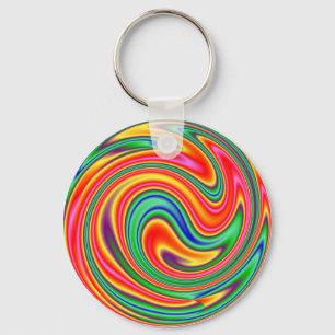 KRW Rainbow Swirl Key Ring