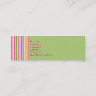 KRW Retro Pink and Green Stripe Profile Card