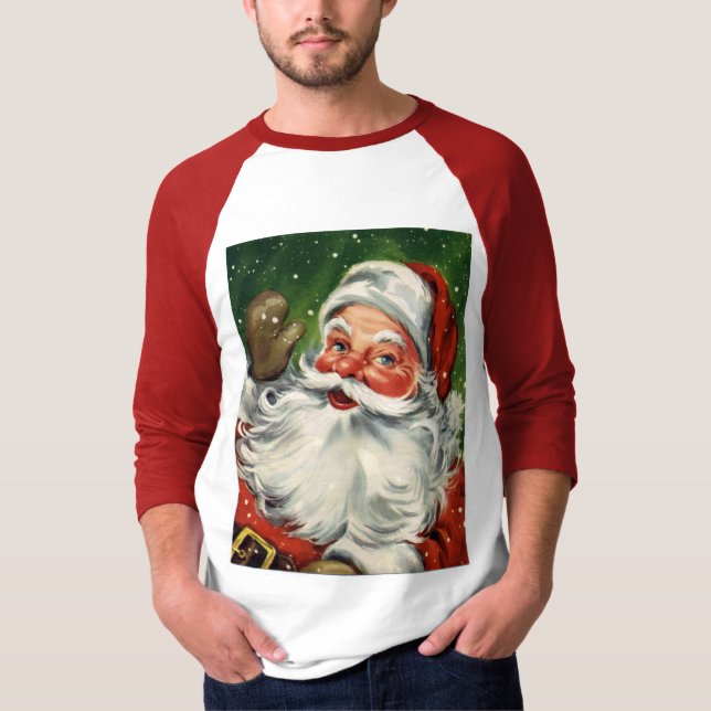 KRW Retro Santa Raglan Shirt (Front)