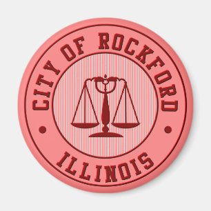 KRW Rockford Peach Baseball Team Magnet