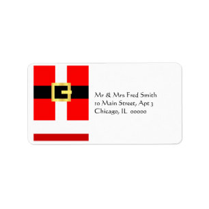 KRW Santa Suit Christmas Address Label