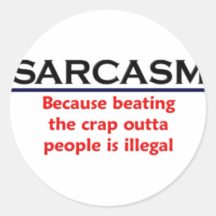 KRW Sarcasm Funny Joke Classic Round Sticker