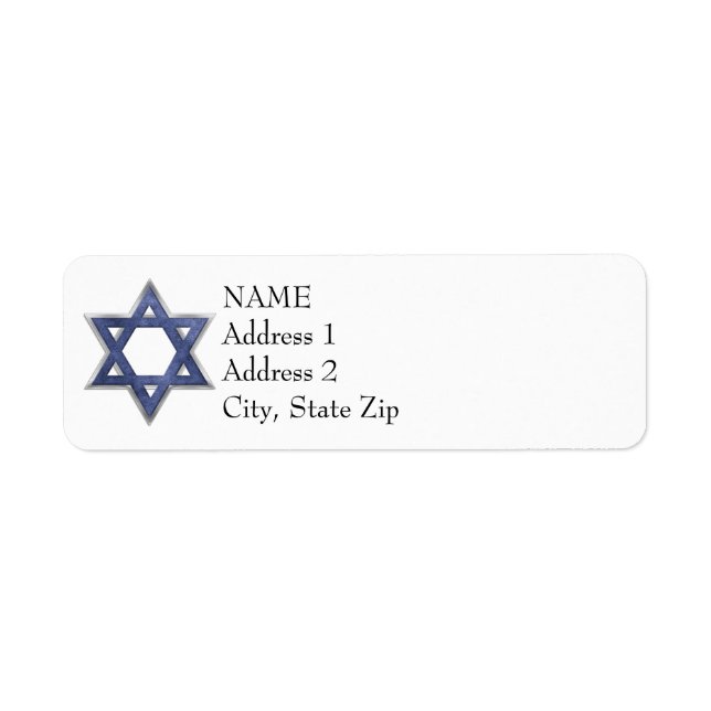 KRW Star of David Custom Return Address Label (Front)