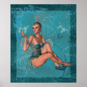 KRW The Blue Sprite and the Butterflies Poster