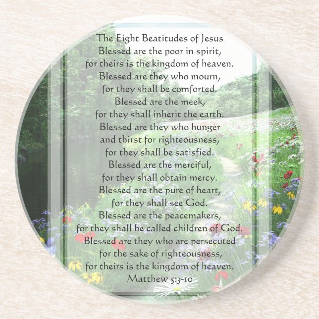 KRW The Eight Beatitudes of Jesus Coaster (Front)
