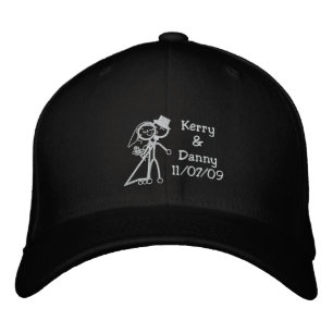 KRW Toon Bride and Groom Custom Name Embroidered Hat
