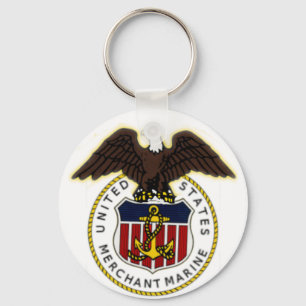 KRW US Merchant Marine Seal Key Ring