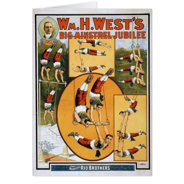 KRW Vintage Circus Poster Card (Front)