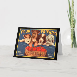 KRW Vintage Four Friends Crate Label Card