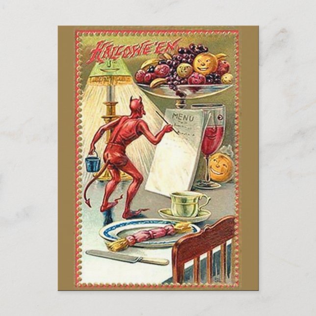 KRW Vintage Halloween Postcard (Front)