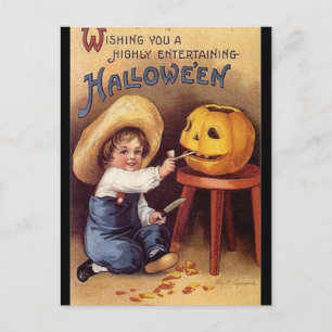 KRW Vintage Highly Entertaining Halloween Card