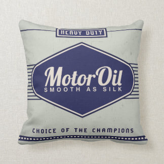 KRW Vintage Motor Oil Label Decor Pillow