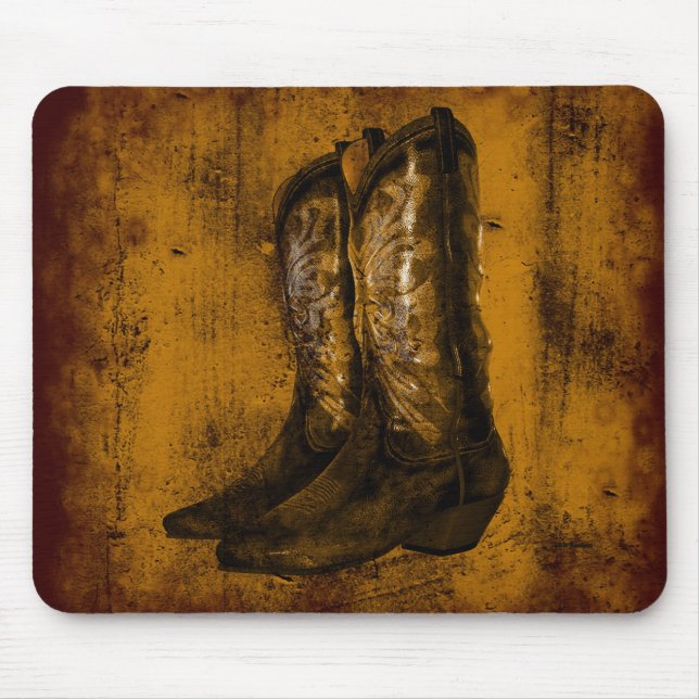 KRW Western Wear Cowboy Boots Mouse Pad (Front)