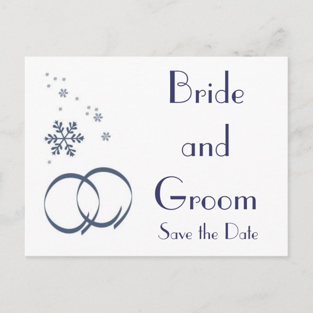 KRW Winter Custom Save the Date Card (Front)