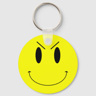KRW Yellow Evil Face Key Ring