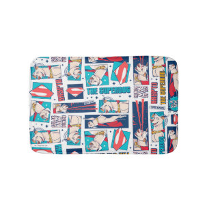 Krypto Comic Panel Pattern Bath Mat