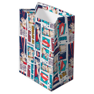 Krypto Comic Panel Pattern Medium Gift Bag