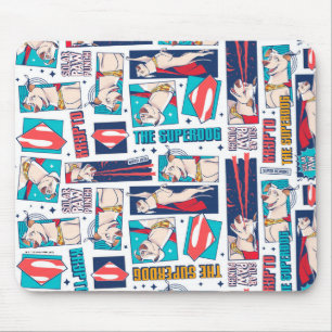 Krypto Comic Panel Pattern Mouse Pad