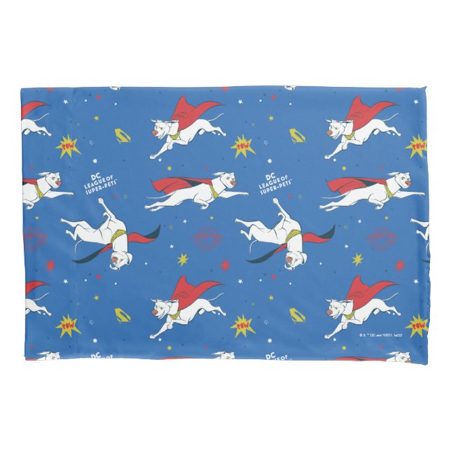 Krypto Flying Pattern Pillowcase (Front)