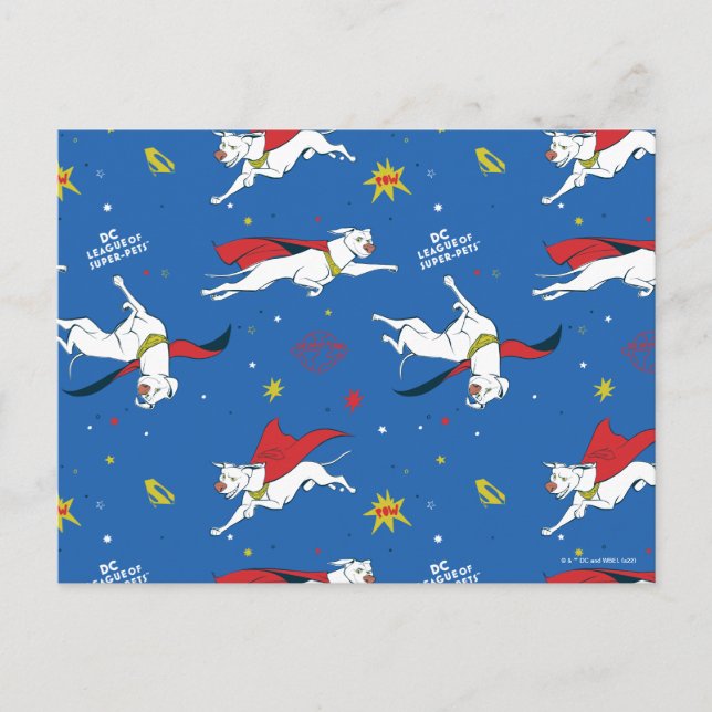 Krypto Flying Pattern Postcard (Front)
