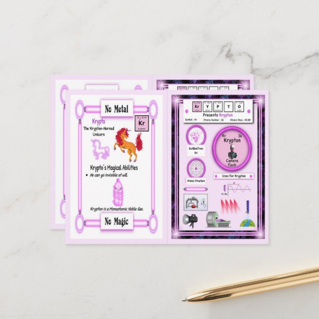 Krypto - Krypton Horn Unicorn Game Card (Front/Back In Situ)