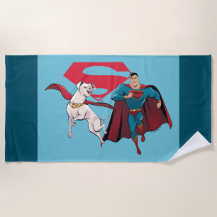 Krypto & Superman Beach Towel
