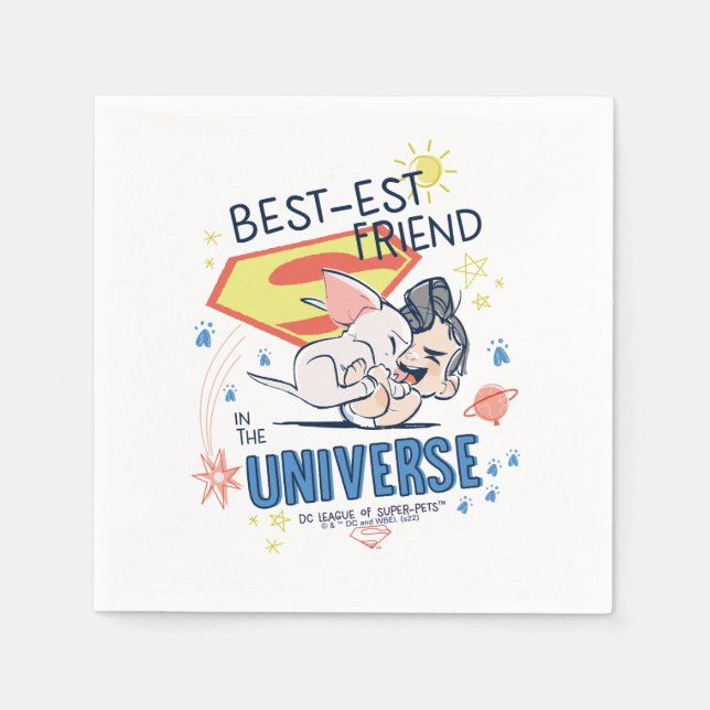 Krypto & Superman: Best-est Friend in the Universe Napkin (Front)