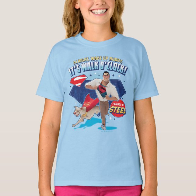 Krypto & Superman - It's Walk O'Clock! T-Shirt (Front)
