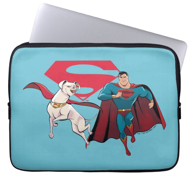 Krypto & Superman Laptop Sleeve (Front)