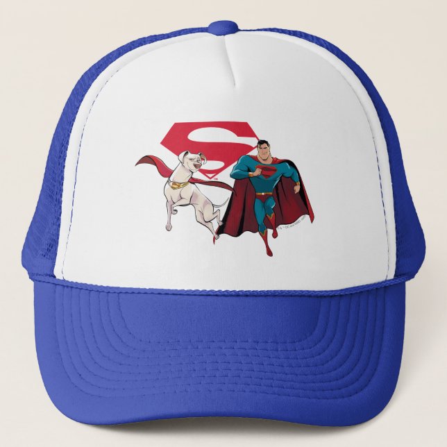 Krypto & Superman Trucker Hat (Front)