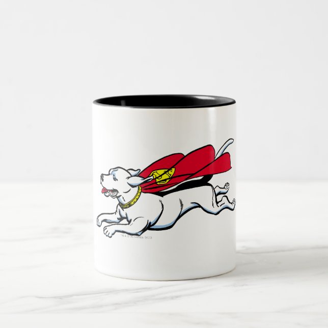 Krypto the dog Two-Tone coffee mug (Center)