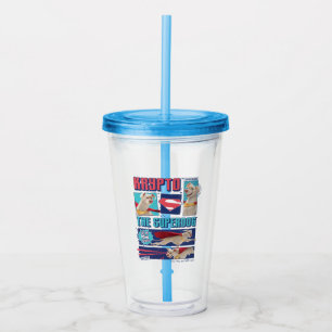 Krypto The Super-Dog Comic Panels Acrylic Tumbler