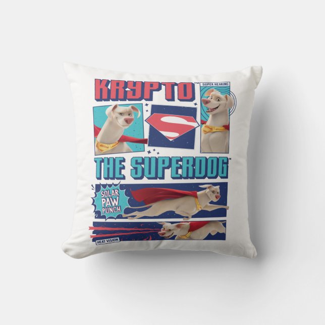 Krypto The Super-Dog Comic Panels Cushion (Front)