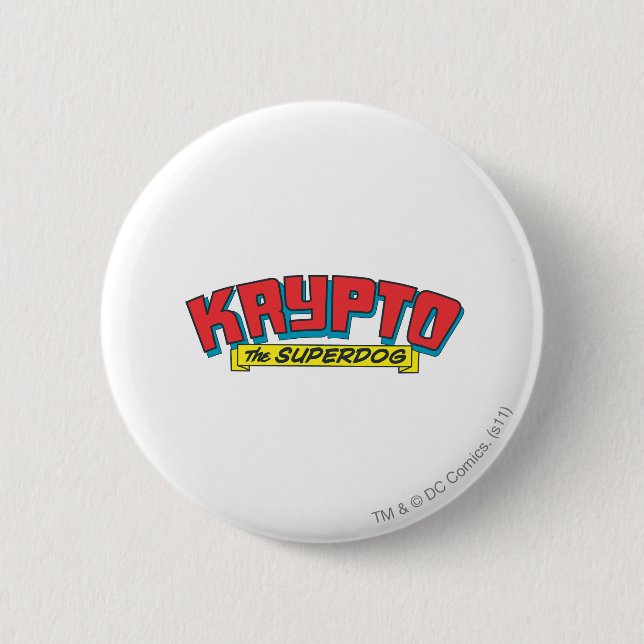 Krypto the superdog 6 cm round badge (Front)