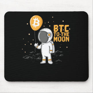Kryptowährung Bitcoin Astronaut BTC to The Moon Mouse Pad