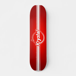 Krystal Logo with Strip Skateboard