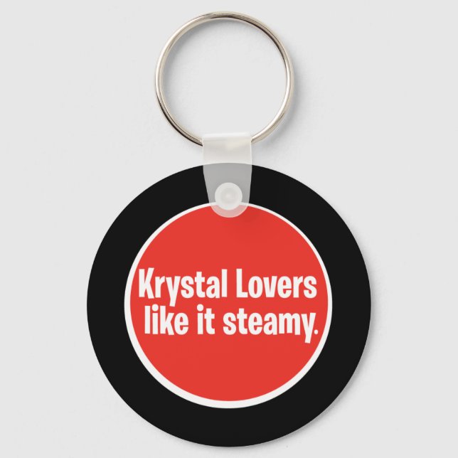 Krystal Lovers Like it Steamy Key Ring (Front)