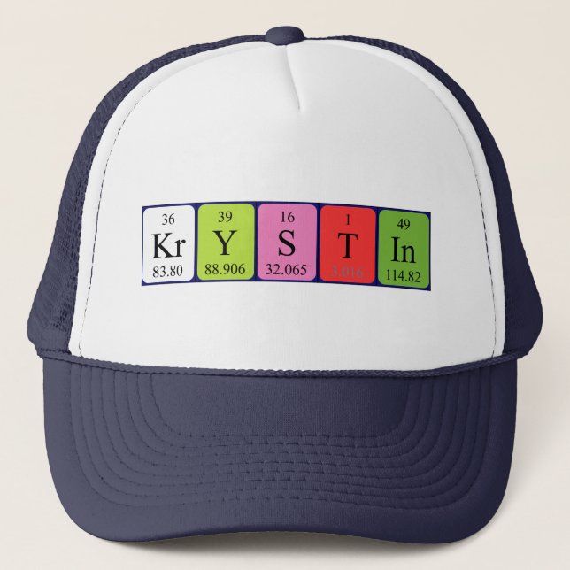 Krystin periodic table name hat (Front)