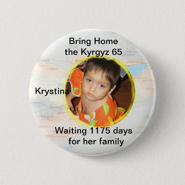 Krystina 6 Cm Round Badge (Front)