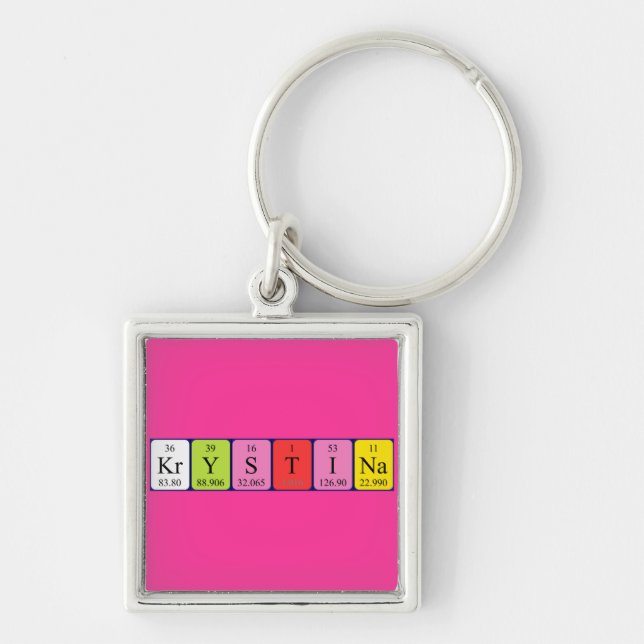 Krystina periodic table name keyring (Front)