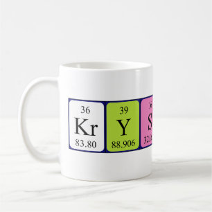 Krystina periodic table name mug