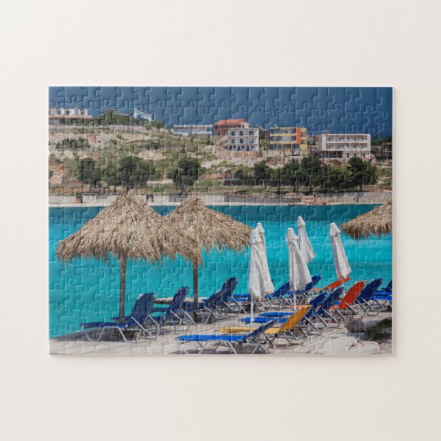 Ksamil, town beachfront jigsaw puzzle (Horizontal)