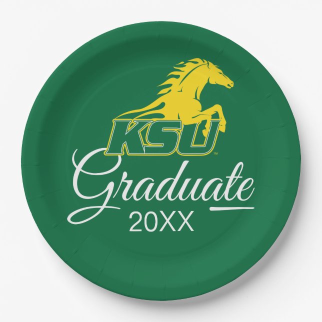 KSU Kentucky State University Graduate Paper Plate (Front)