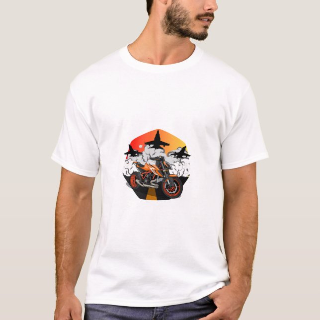 KTM 1290 SuperDuke on the airbase T-Shirt (Front)