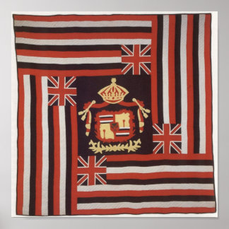 Kuʻu Hae Aloha (My Beloved Flag), Hawaiian cotton Poster